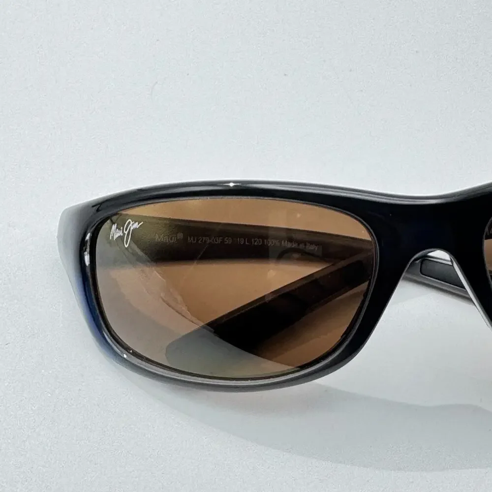 Maui Jim Sunglasses Kipahulu STG-BG MJ279-03F Brown Wrap Frame Bronze Lens 59mm